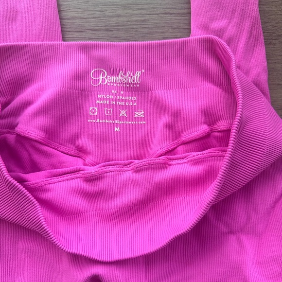 Bombshell Sportswear Pants - Bombshell Sportswear Inspired Seamless Leggings In pink